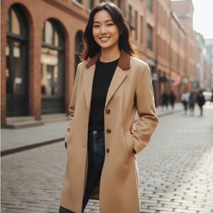 VOTRE NOM Collection Paris - Camel knee length blazer/jacket - European size 7